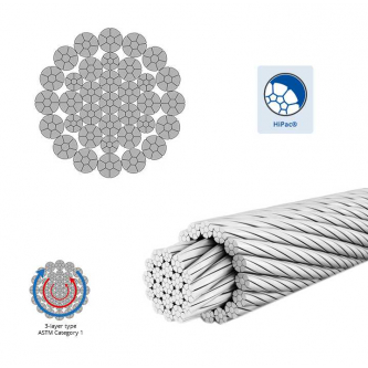 PYTHON COMPAC 35 rope, RHLL, fi 10 mm, non-rotating, rope class 2160, MBL = 96 kN